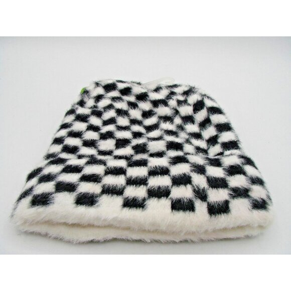 Forever 21 The Grinch Black White Checked Beanie Hat Knit So Soft Streetwear OS - Picture 2 of 11